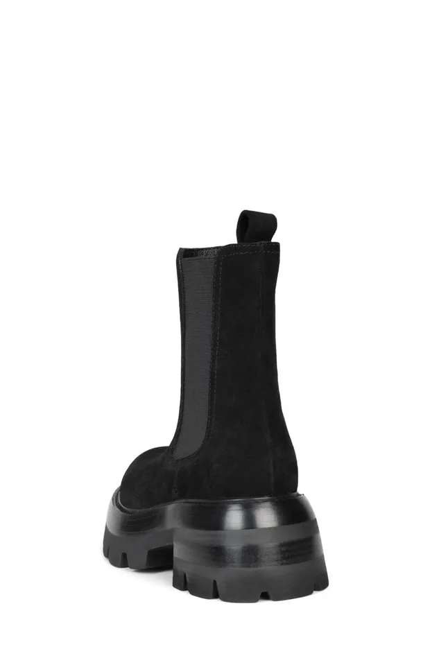 Jeffrey Campbell SUBURBIA Black Suede Women Boot