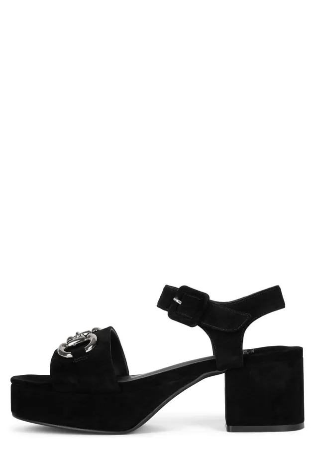 Jeffrey Campbell TIMELESS Dusty Blue Suede Silver Women Sandal