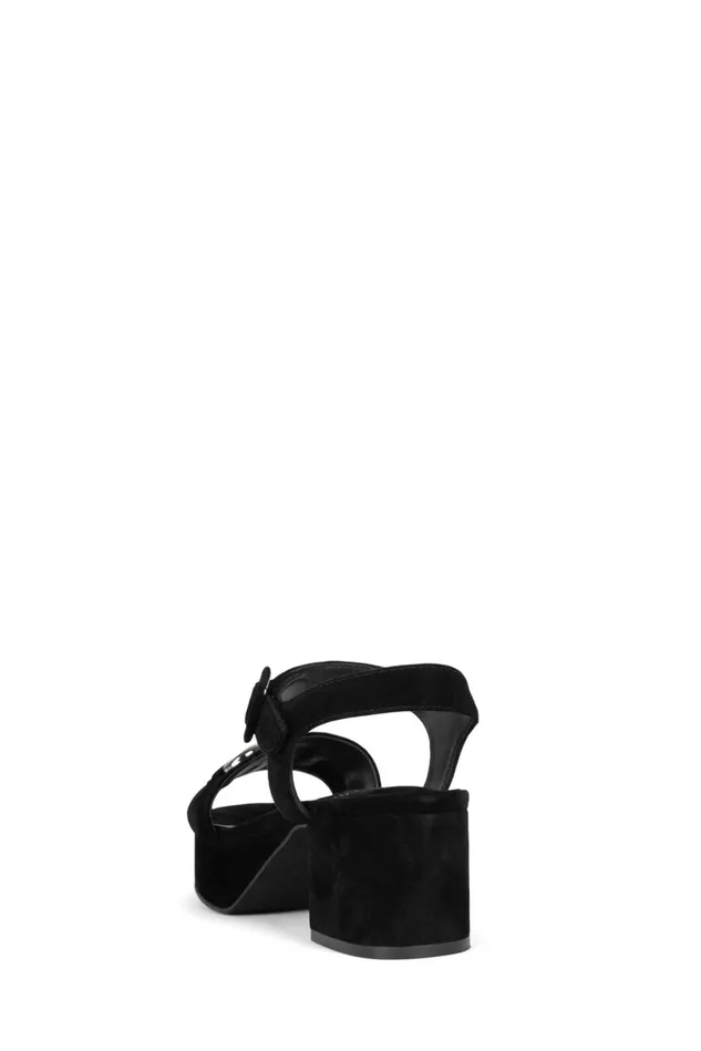 Jeffrey Campbell TIMELESS Dusty Blue Suede Silver Women Sandal