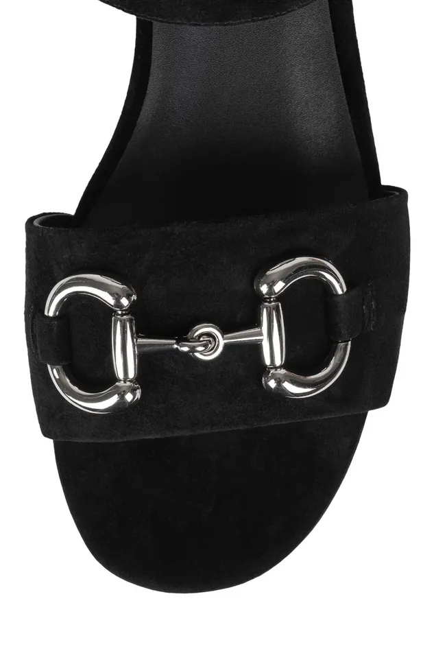 Jeffrey Campbell TIMELESS Dusty Blue Suede Silver Women Sandal