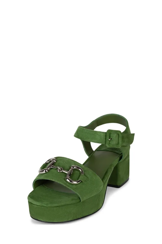 Jeffrey Campbell TIMELESS Dusty Blue Suede Silver Women Sandal