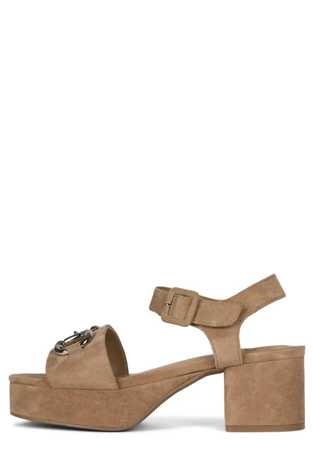 Jeffrey Campbell TIMELESS Dusty Blue Suede Silver Women Sandal