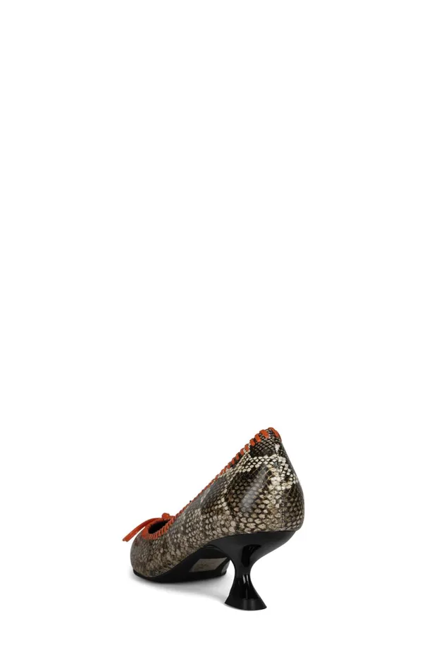 Jeffrey Campbell TORPEDO2 Pink Pat Beige Snake Orange Women Pump