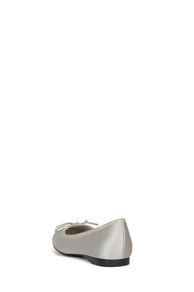 Jeffrey Campbell TUTU Light Grey Satin Women Ballet Flats