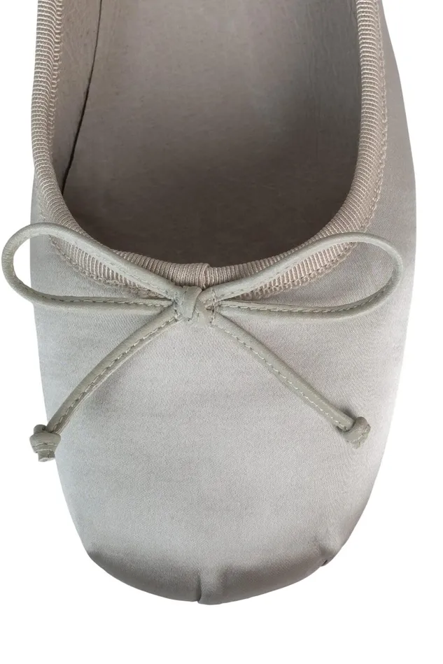 Jeffrey Campbell TUTU Light Grey Satin Women Ballet Flats