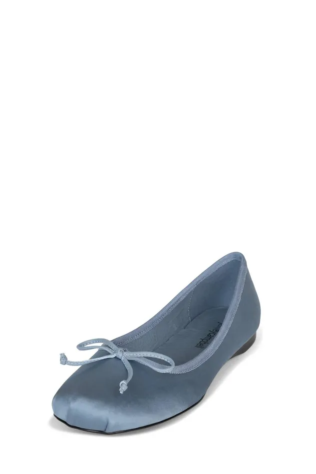 Jeffrey Campbell TUTU Light Grey Satin Women Ballet Flats