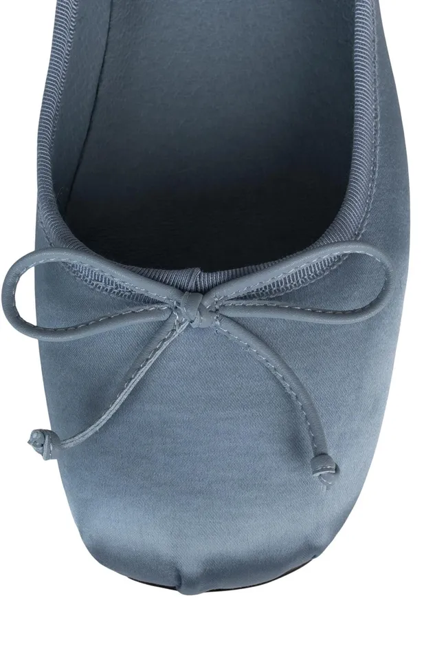 Jeffrey Campbell TUTU Light Grey Satin Women Ballet Flats