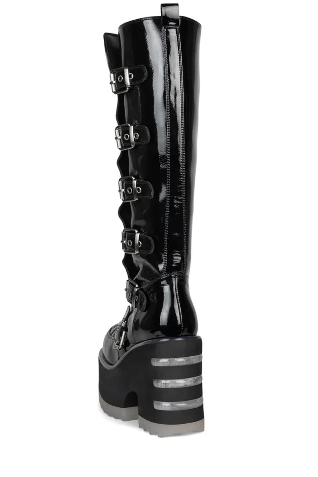 Jeffrey Campbell ZENONKH White Patent Women Boot