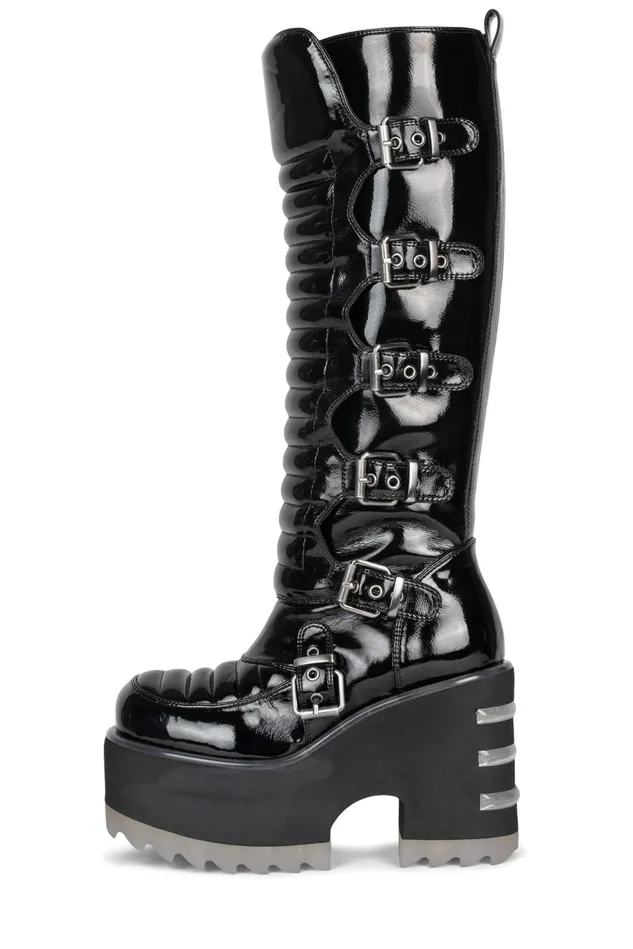Jeffrey Campbell ZENONKH White Patent Women Boot