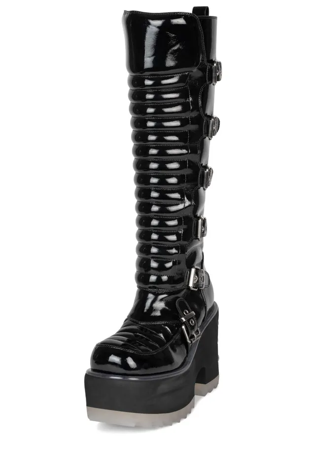 Jeffrey Campbell ZENONKH White Patent Women Boot