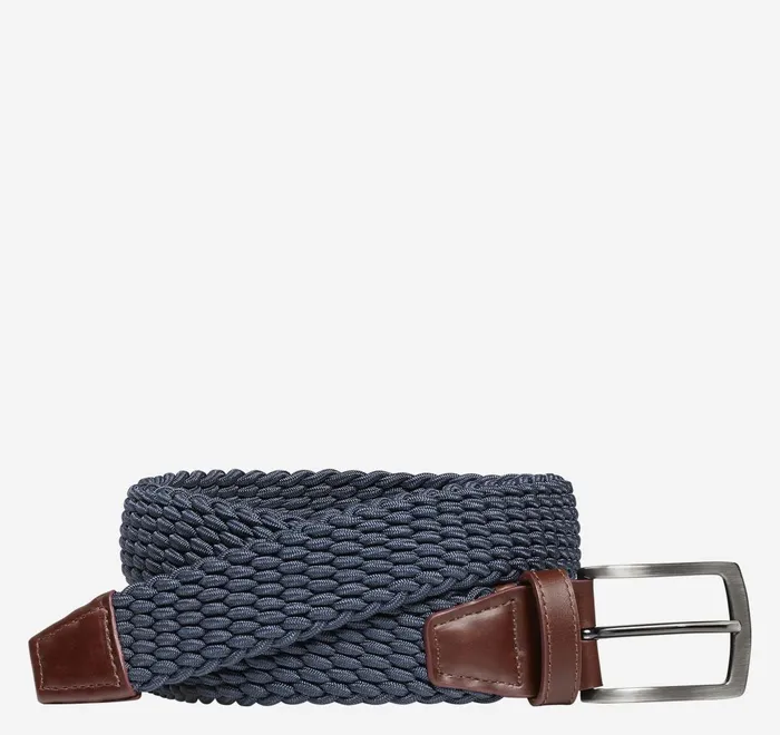 JohnstonandMurphy Belts Stretch Knit Belt Navy 8211 Men