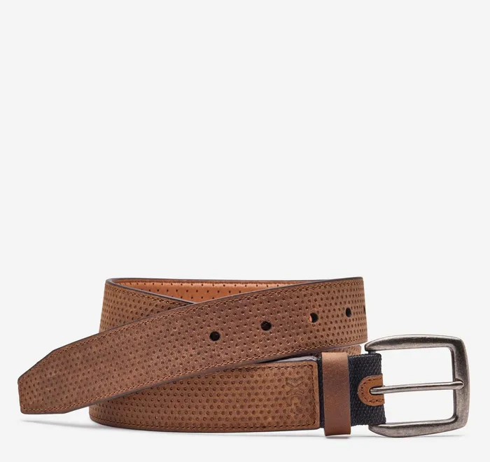 JohnstonandMurphy Belts Xc4 Perforated Belt Tan Oiled 8211 Men