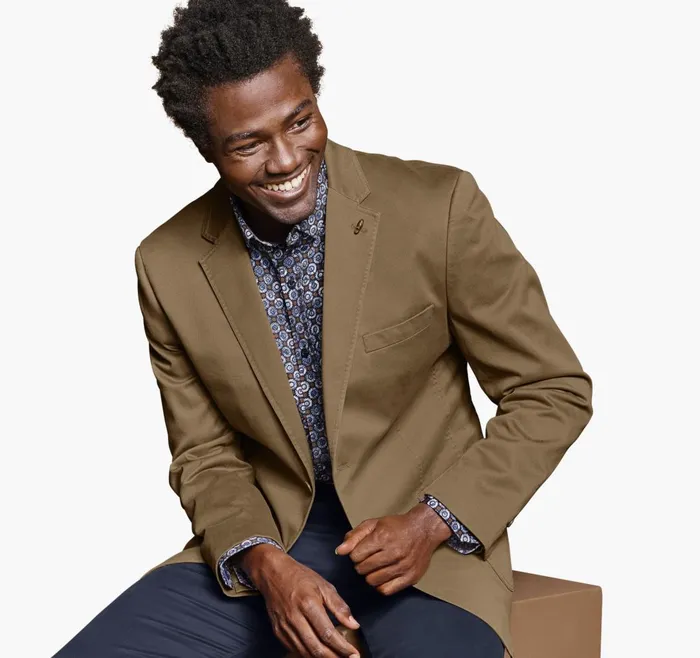 JohnstonandMurphy Blazers Washed Cotton Blazer Brown 8211 Men