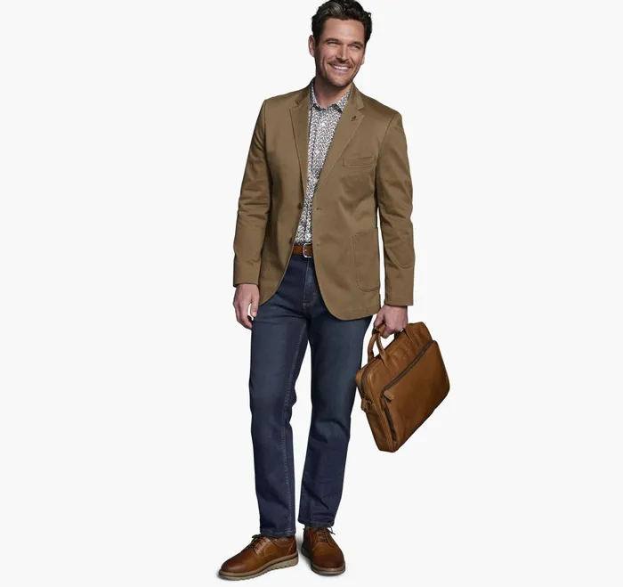 JohnstonandMurphy Blazers Washed Cotton Blazer Brown 8211 Men JohnstonandMurphy Blazers Washed Cotton Blazer Brown 8211 Men