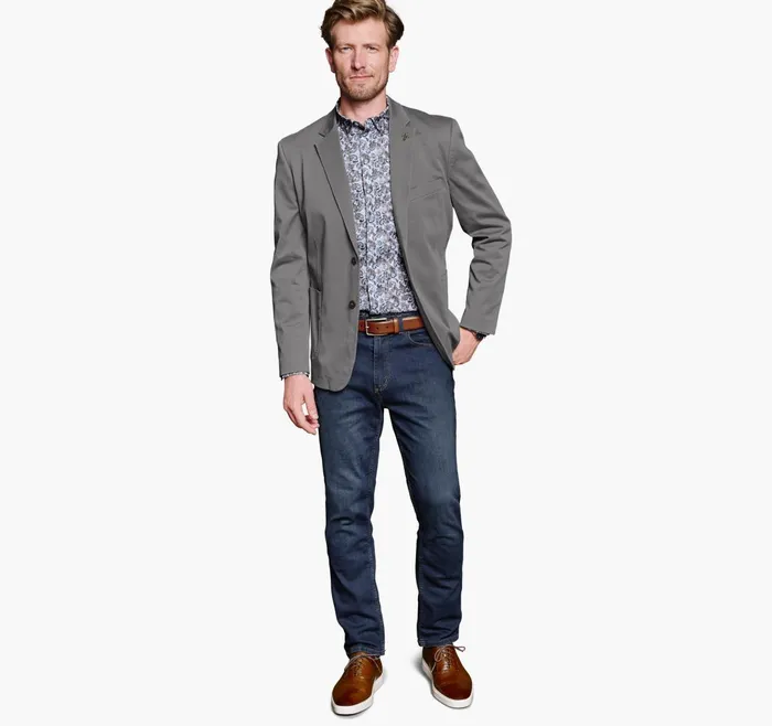 JohnstonandMurphy Blazers Washed Cotton Blazer Grey 8211 Men JohnstonandMurphy Blazers Washed Cotton Blazer Grey 8211 Men