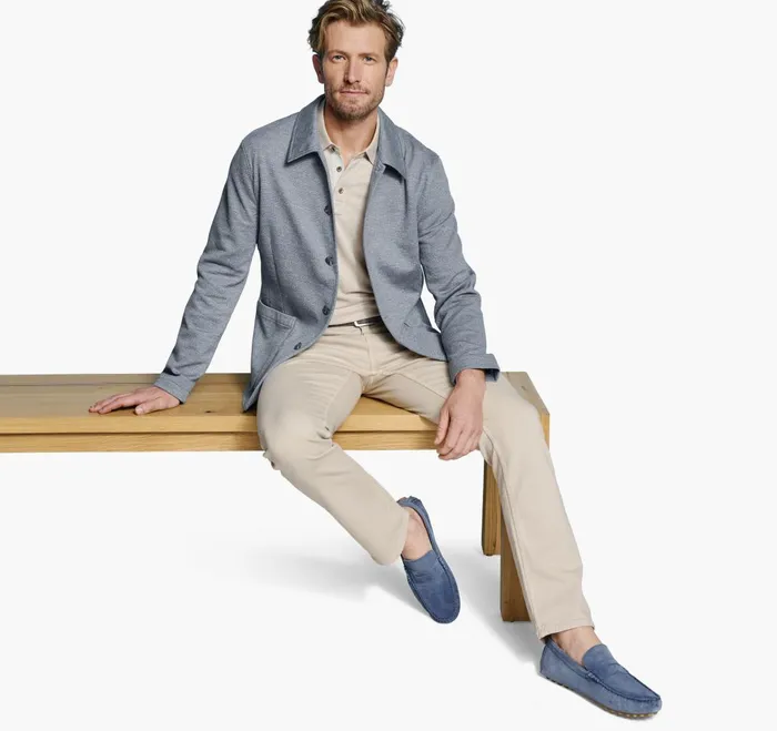 JohnstonandMurphy Blazers Xc Flex Knit FullButton Blazer Blue 8211 Men JohnstonandMurphy Blazers Xc Flex Knit FullButton Blazer Blue 8211 Men