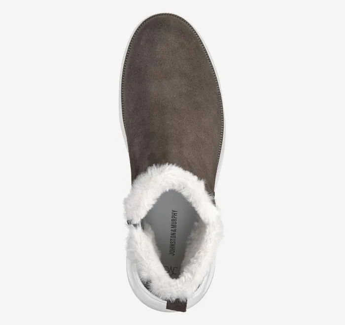 JohnstonandMurphy Boots and Booties Emery Shearling Bootie Dark Gray Waterproof Suede 8211 Women JohnstonandMurphy Boots and Booties Emery Shearling Bootie Dark Gray Waterproof Suede 8211 Women