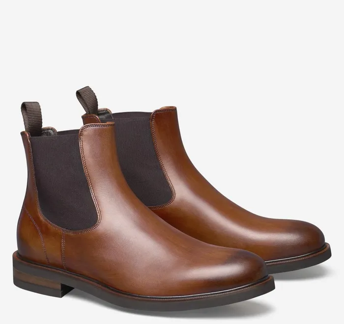 JohnstonandMurphy Boots Hartley Chelsea Boot Brown Italian Calfskin 8211 Men