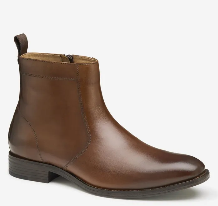 JohnstonandMurphy Boots Lewis Zip Boot Tan Full Grain 8211 Men