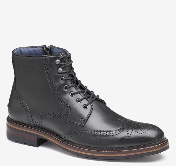 JohnstonandMurphy Boots Xc Flex Connelly Wingtip Boot Black Full Grain 8211 Men