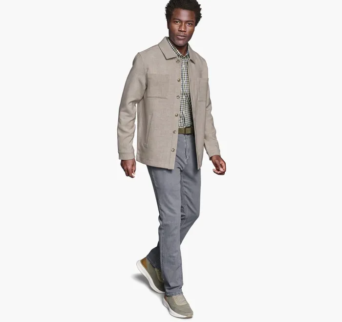 JohnstonandMurphy Coats Jackets and Vests Heathered Shirt Jacket Tan 8211 Men JohnstonandMurphy Coats Jackets and Vests Heathered Shirt Jacket Tan 8211 Men