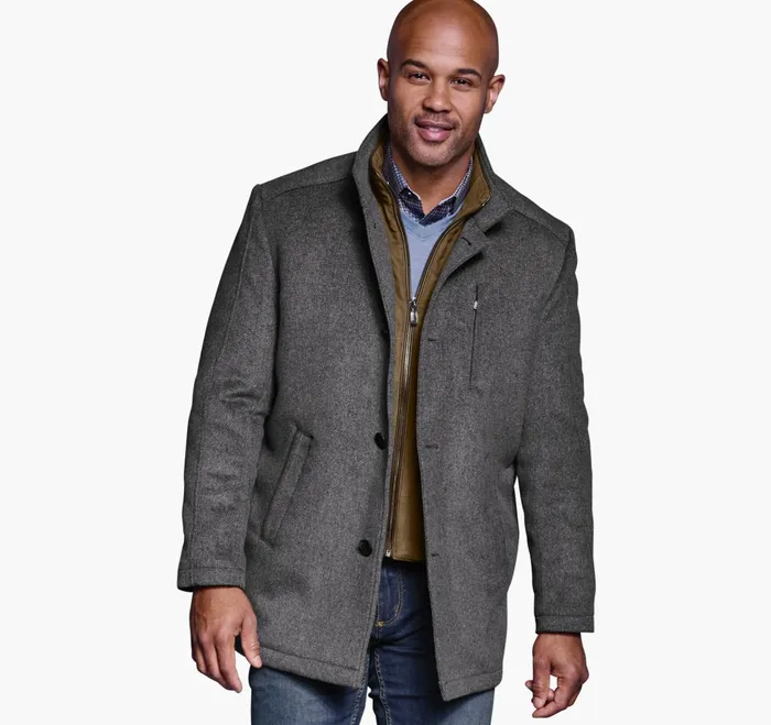JohnstonandMurphy Coats Jackets and Vests Upton Car Coat Grey 8211 Men