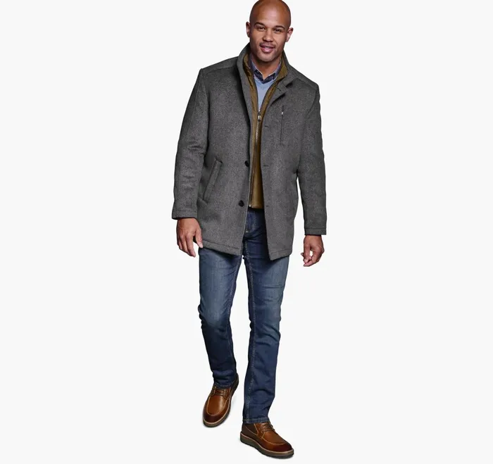 JohnstonandMurphy Coats Jackets and Vests Upton Car Coat Grey 8211 Men JohnstonandMurphy Coats Jackets and Vests Upton Car Coat Grey 8211 Men