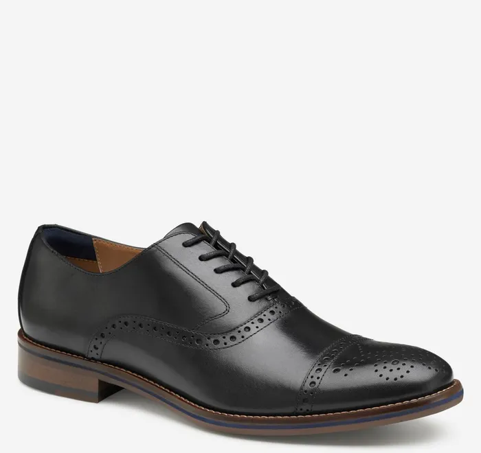 JohnstonandMurphy Dress Shoes Conard 20 Cap Toe Black Full Grain 8211 Men
