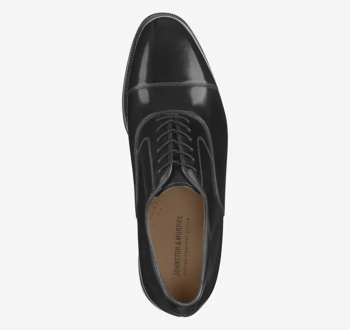 JohnstonandMurphy Dress Shoes Melton Cap Toe Black Calfskin 8211 Men JohnstonandMurphy Dress Shoes Melton Cap Toe Black Calfskin 8211 Men