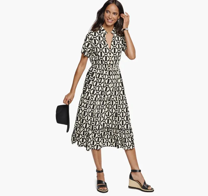JohnstonandMurphy Dresses and Jumpsuits Geo Print Dress Whiteblack 8211 Women JohnstonandMurphy Dresses and Jumpsuits Geo Print Dress Whiteblack 8211 Women