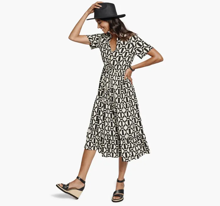 JohnstonandMurphy Dresses and Jumpsuits Geo Print Dress Whiteblack 8211 Women JohnstonandMurphy Dresses and Jumpsuits Geo Print Dress Whiteblack 8211 Women