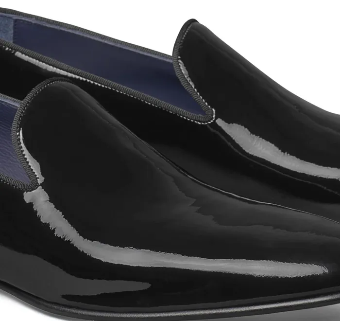 JohnstonandMurphy Formal Shoes Kinser SlipOn Loafer Black Italian Patent Calfskin 8211 Men JohnstonandMurphy Formal Shoes Kinser SlipOn Loafer Black Italian Patent Calfskin 8211 Men