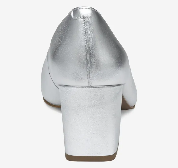 JohnstonandMurphy Heels and Platform Wedges Vicki Pump Silver Metallic Sheepskin 8211 Women JohnstonandMurphy Heels and Platform Wedges Vicki Pump Silver Metallic Sheepskin 8211 Women