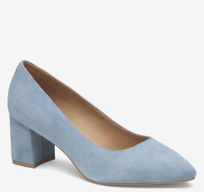 JohnstonandMurphy Heels and Platform Wedges Vicki Pump Slate Blue Kid Suede 8211 Women JohnstonandMurphy Heels and Platform Wedges Vicki Pump Slate Blue Kid Suede 8211 Women