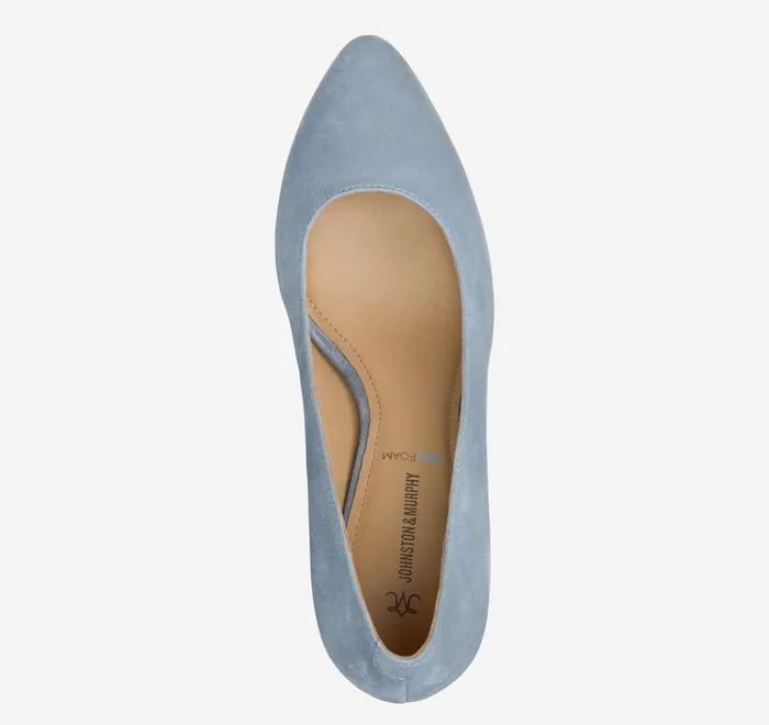 JohnstonandMurphy Heels and Platform Wedges Vicki Pump Slate Blue Kid Suede 8211 Women JohnstonandMurphy Heels and Platform Wedges Vicki Pump Slate Blue Kid Suede 8211 Women