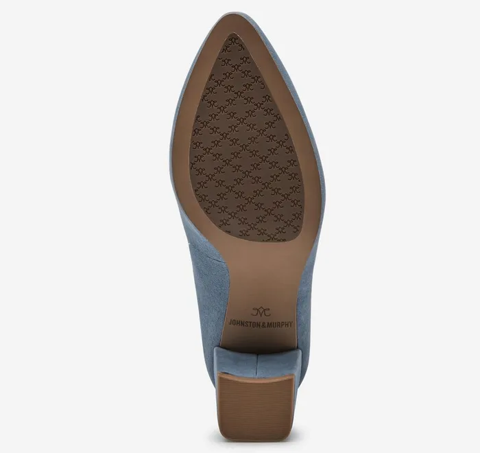 JohnstonandMurphy Heels and Platform Wedges Vicki Pump Slate Blue Kid Suede 8211 Women JohnstonandMurphy Heels and Platform Wedges Vicki Pump Slate Blue Kid Suede 8211 Women