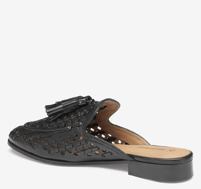 JohnstonandMurphy Mules and Loafers Ali Woven Tassel Mule Black Glove Leather 8211 Women JohnstonandMurphy Mules and Loafers Ali Woven Tassel Mule Black Glove Leather 8211 Women