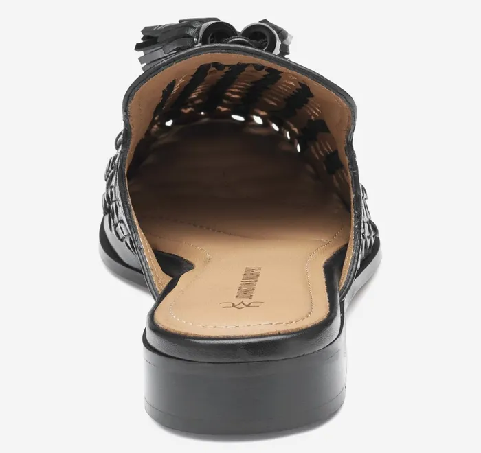 JohnstonandMurphy Mules and Loafers Ali Woven Tassel Mule Black Glove Leather 8211 Women JohnstonandMurphy Mules and Loafers Ali Woven Tassel Mule Black Glove Leather 8211 Women