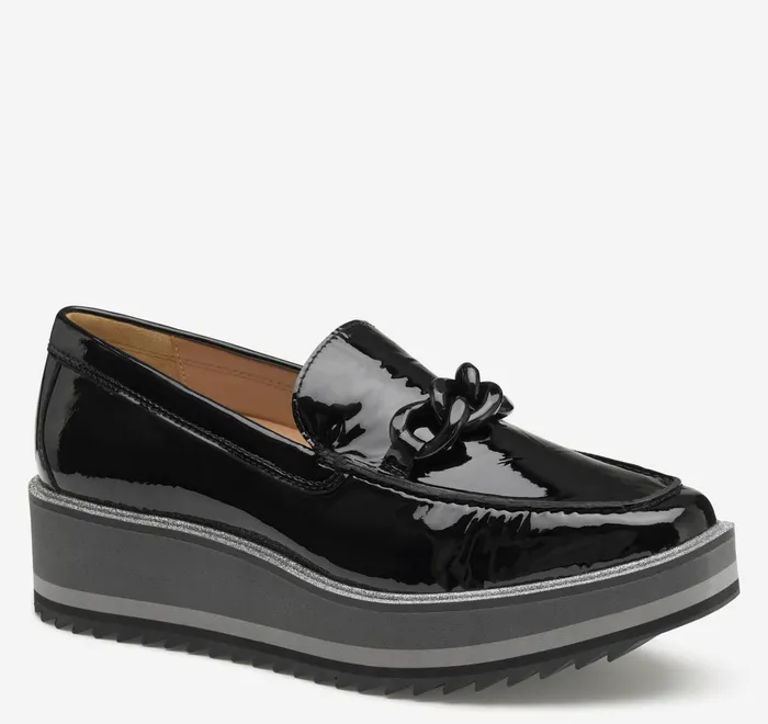JohnstonandMurphy Mules and Loafers Gracelyn Chain Loafer Black Patent Leather 8211 Women JohnstonandMurphy Mules and Loafers Gracelyn Chain Loafer Black Patent Leather 8211 Women