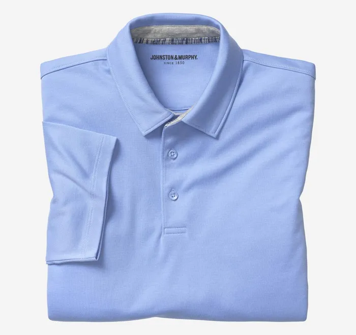 JohnstonandMurphy Polos and Tees Liquid Cotton Polo Blue 8211 Men