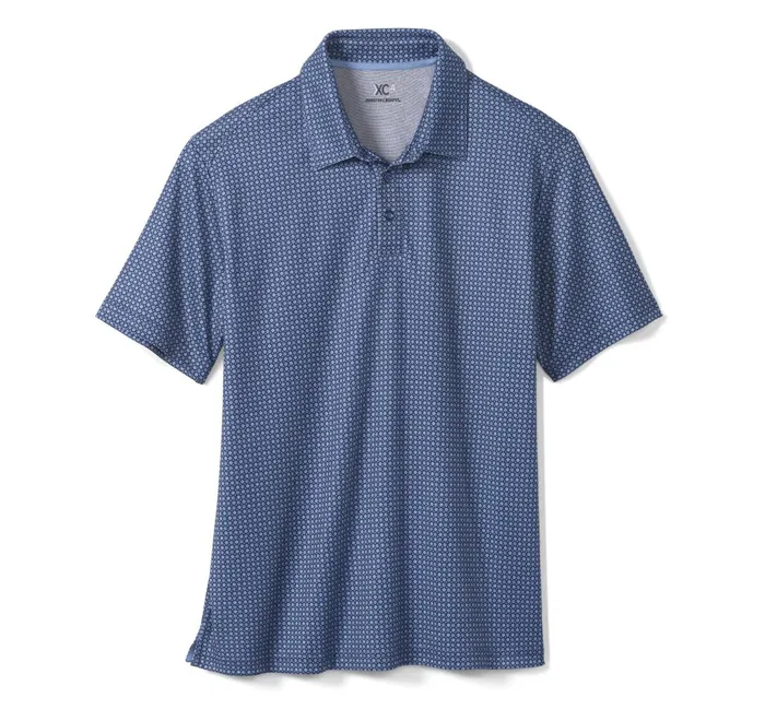 JohnstonandMurphy Polos and Tees Xc4 Performance Polo Navy Geo 8211 Men JohnstonandMurphy Polos and Tees Xc4 Performance Polo Navy Geo 8211 Men