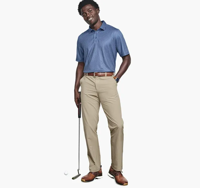 JohnstonandMurphy Polos and Tees Xc4 Performance Polo Navy Geo 8211 Men JohnstonandMurphy Polos and Tees Xc4 Performance Polo Navy Geo 8211 Men