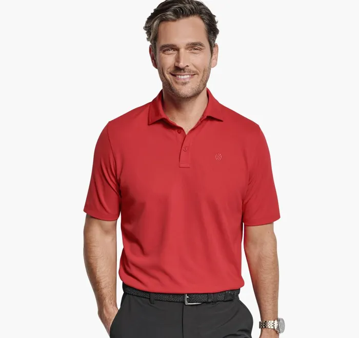 JohnstonandMurphy Polos and Tees Xc4 Performance Solid Polo Cool Degree Red 8211 Men JohnstonandMurphy Polos and Tees Xc4 Performance Solid Polo Cool Degree Red 8211 Men