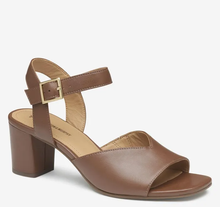 JohnstonandMurphy Sandals Evelyn AnkleStrap Sandal Cognac Glove Leather 8211 Women JohnstonandMurphy Sandals Evelyn AnkleStrap Sandal Cognac Glove Leather 8211 Women
