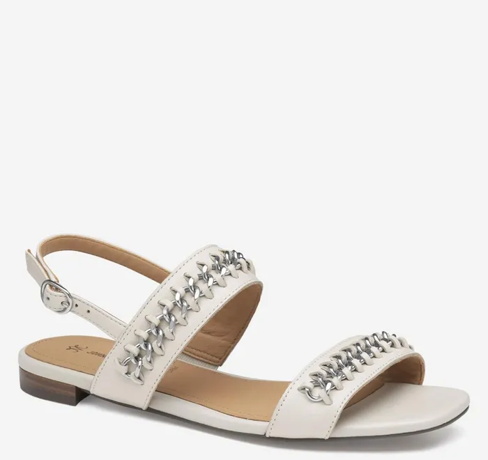 JohnstonandMurphy Sandals Lilly Chain Sandal Bone Glove Leather 8211 Women