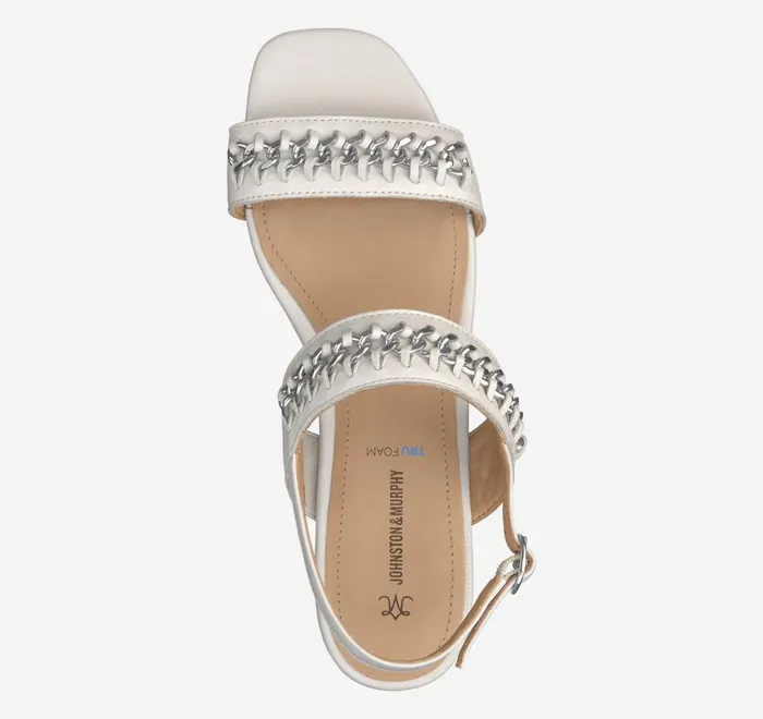 JohnstonandMurphy Sandals Lilly Chain Sandal Bone Glove Leather 8211 Women JohnstonandMurphy Sandals Lilly Chain Sandal Bone Glove Leather 8211 Women