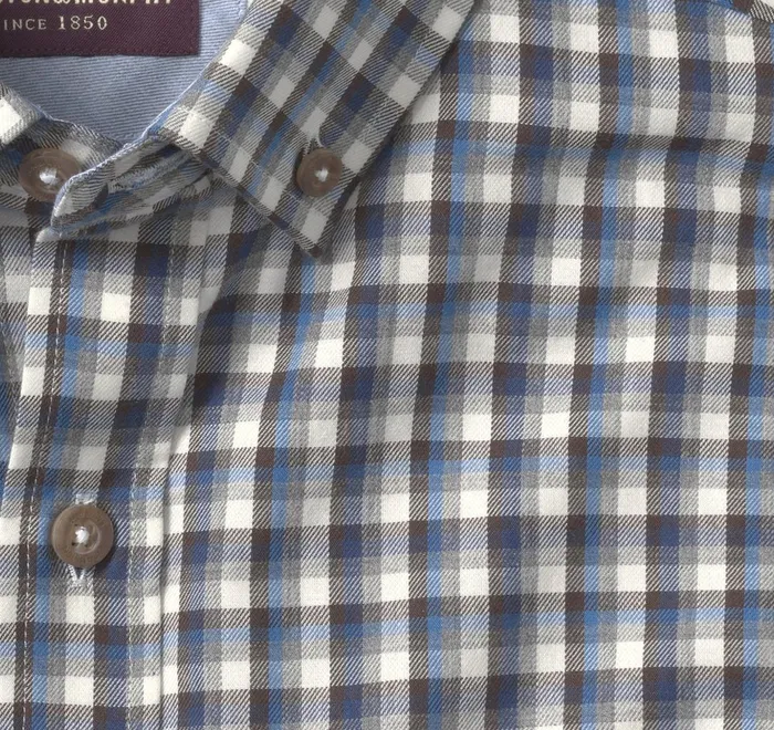 JohnstonandMurphy Shirts Heathered Shirt Whitemulti Triple Grid 8211 Men JohnstonandMurphy Shirts Heathered Shirt Whitemulti Triple Grid 8211 Men