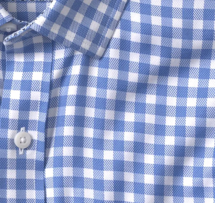 JohnstonandMurphy Shirts NonIron Dress Shirt Blue Gingham 8211 Men JohnstonandMurphy Shirts NonIron Dress Shirt Blue Gingham 8211 Men