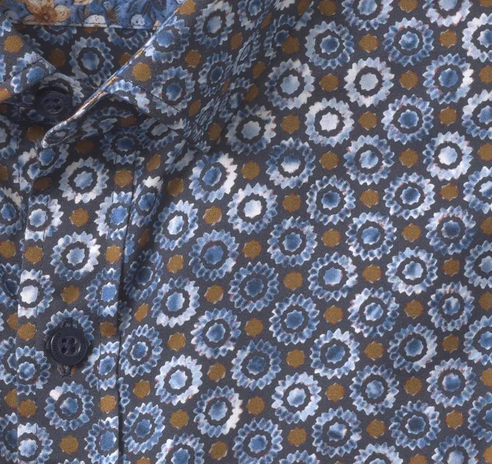 JohnstonandMurphy Shirts Printed Cotton Shirt Navybrown Perennial 8211 Men JohnstonandMurphy Shirts Printed Cotton Shirt Navybrown Perennial 8211 Men