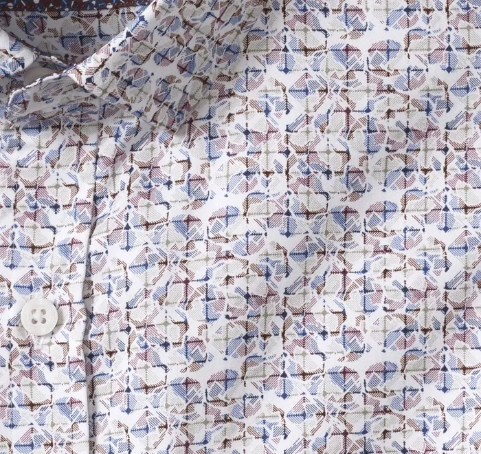 JohnstonandMurphy Shirts Printed Cotton Shirt Whitemulti Shadow Box 8211 Men JohnstonandMurphy Shirts Printed Cotton Shirt Whitemulti Shadow Box 8211 Men